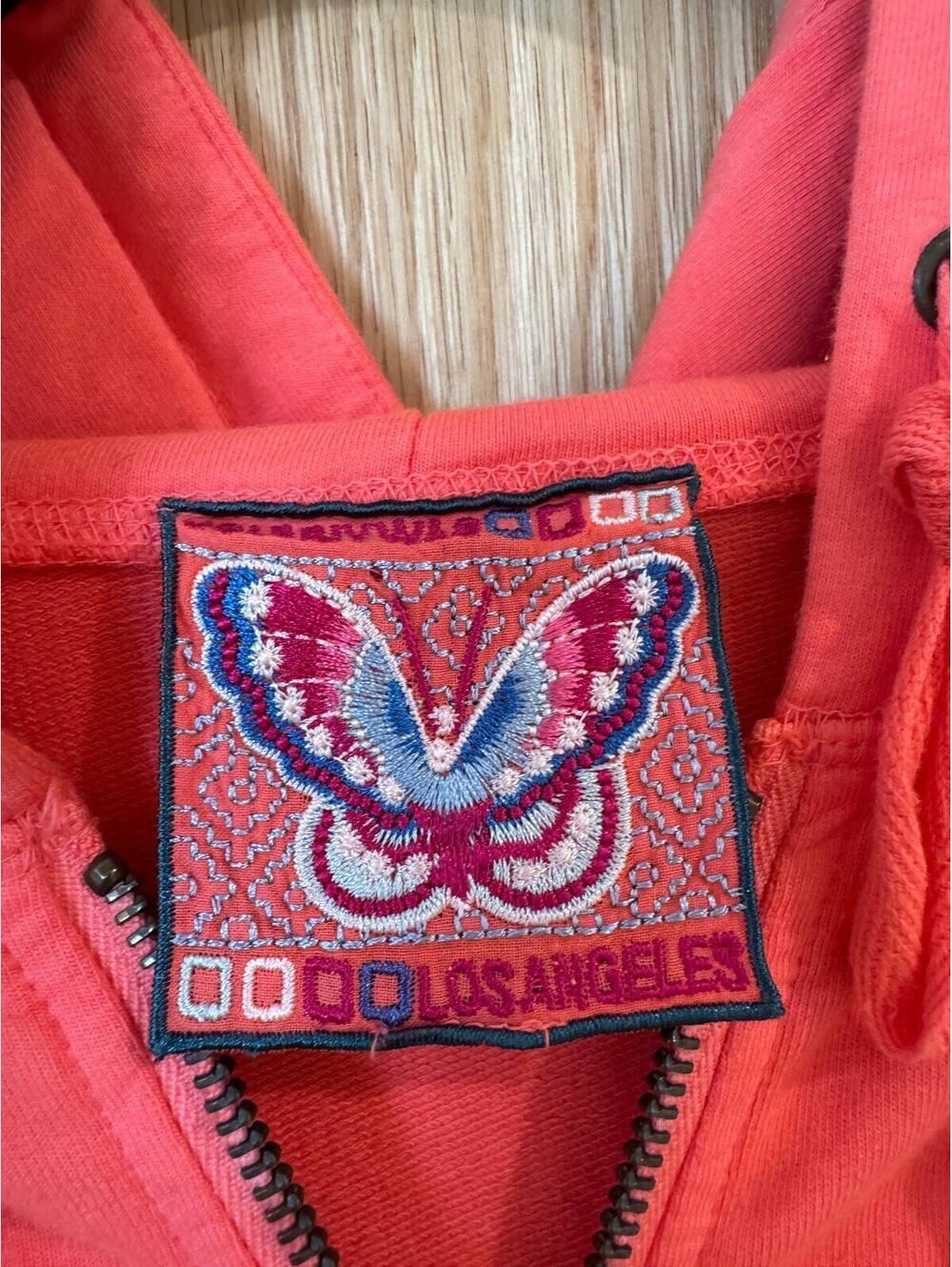 Johnny Was JWLA Vernazza Floral Peacock Embroidery Zipper Hoodie Medium - Picture 9 of 9